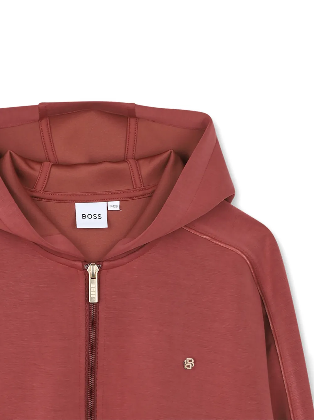 BOSS Kidswear Hoodie met rits Rood