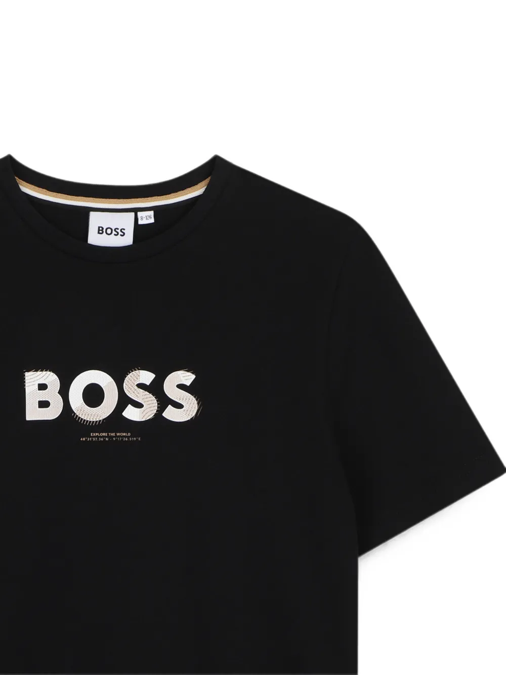 BOSS Kidswear short-sleeve t-shirt Zwart