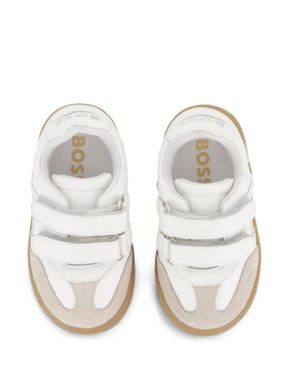 BOSS Kidswear Sneakers met logoprint Wit