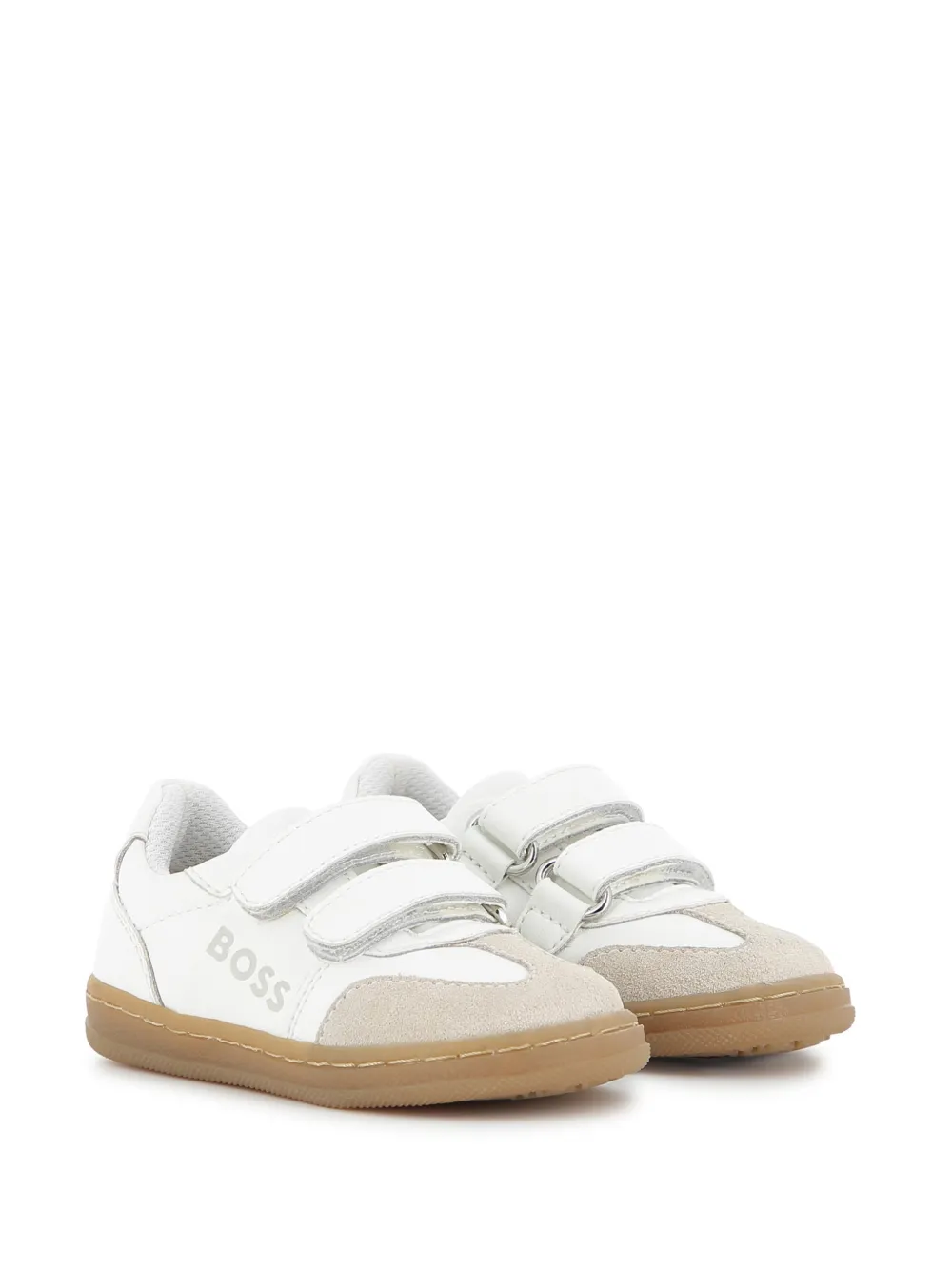 BOSS Kidswear Sneakers met logoprint Wit