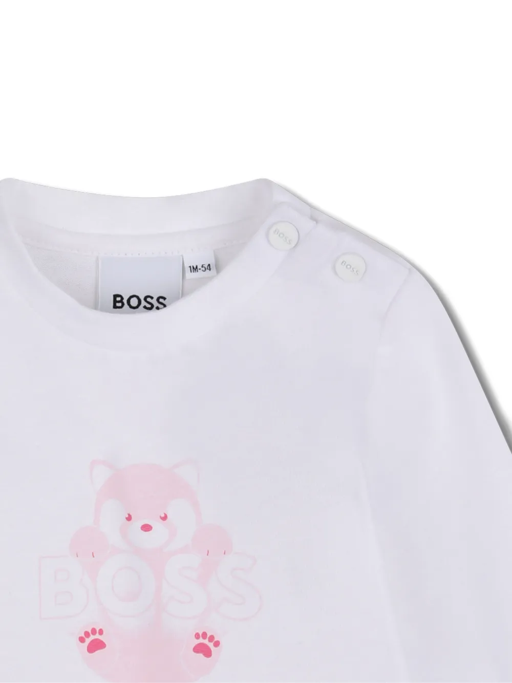 BOSS Kidswear T-shirt met grafische print Wit