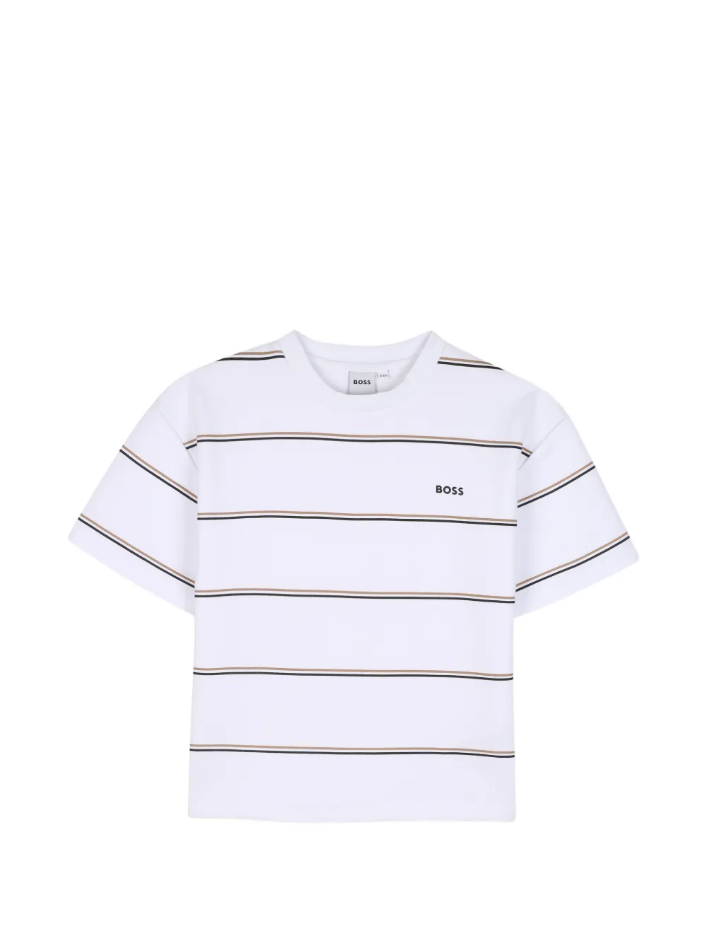 BOSS Kidswear T-shirt a righe - Bianco