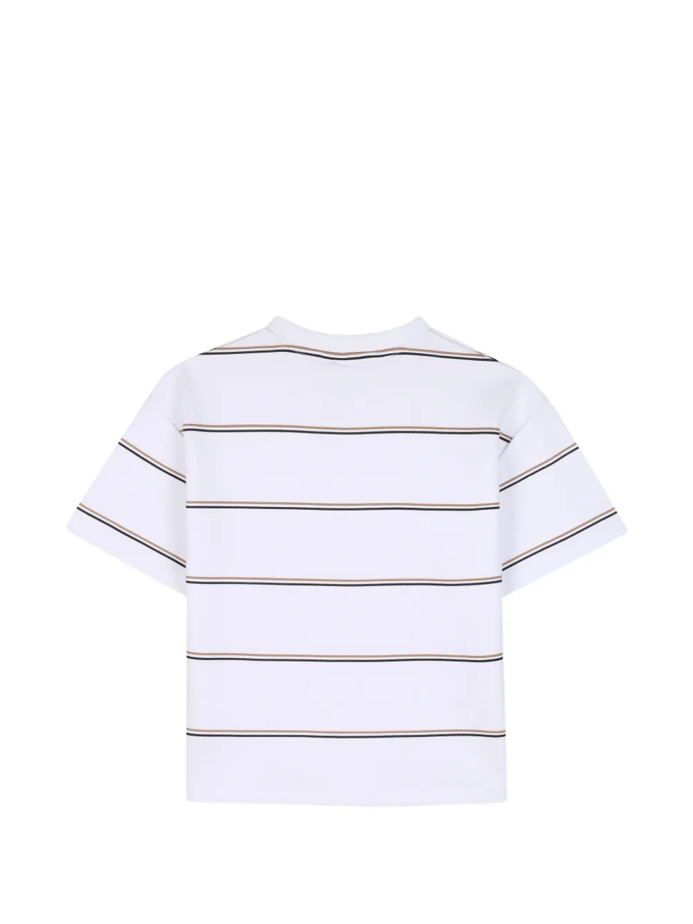 BOSS Kidswear Gestreept T-shirt Wit