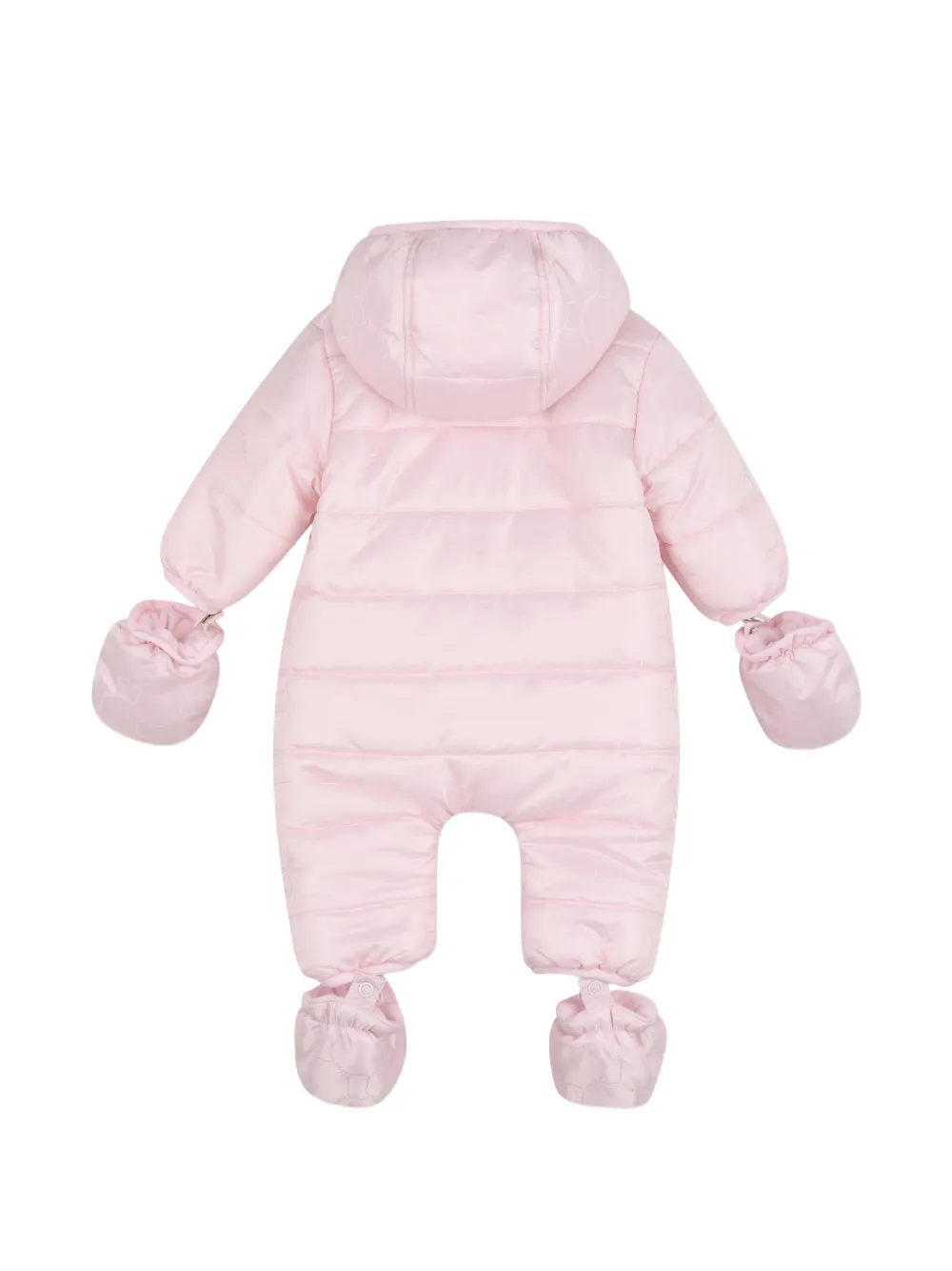 BOSS Kidswear Gewatteerd skipak met logo-print Roze