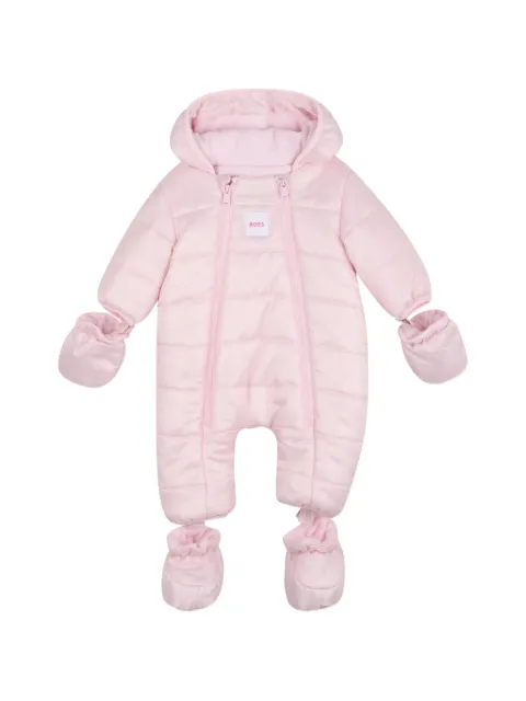 BOSS Kidswear quilted logo-print snowsuit