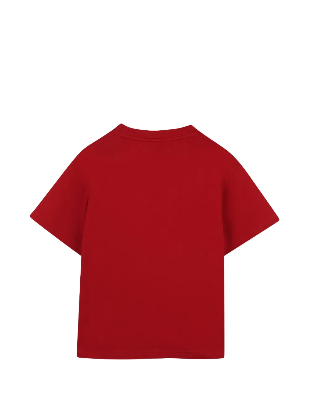 BOSS Kidswear katoenen-T-shirt met logo-patch en reliëf Rood