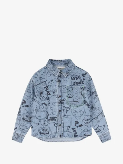 Billieblush camisa con estampado gráfico