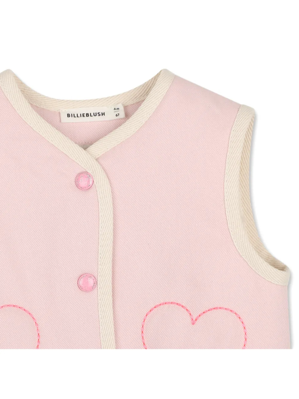 Billieblush Omkeerbaar gilet met geborduurd hart Roze