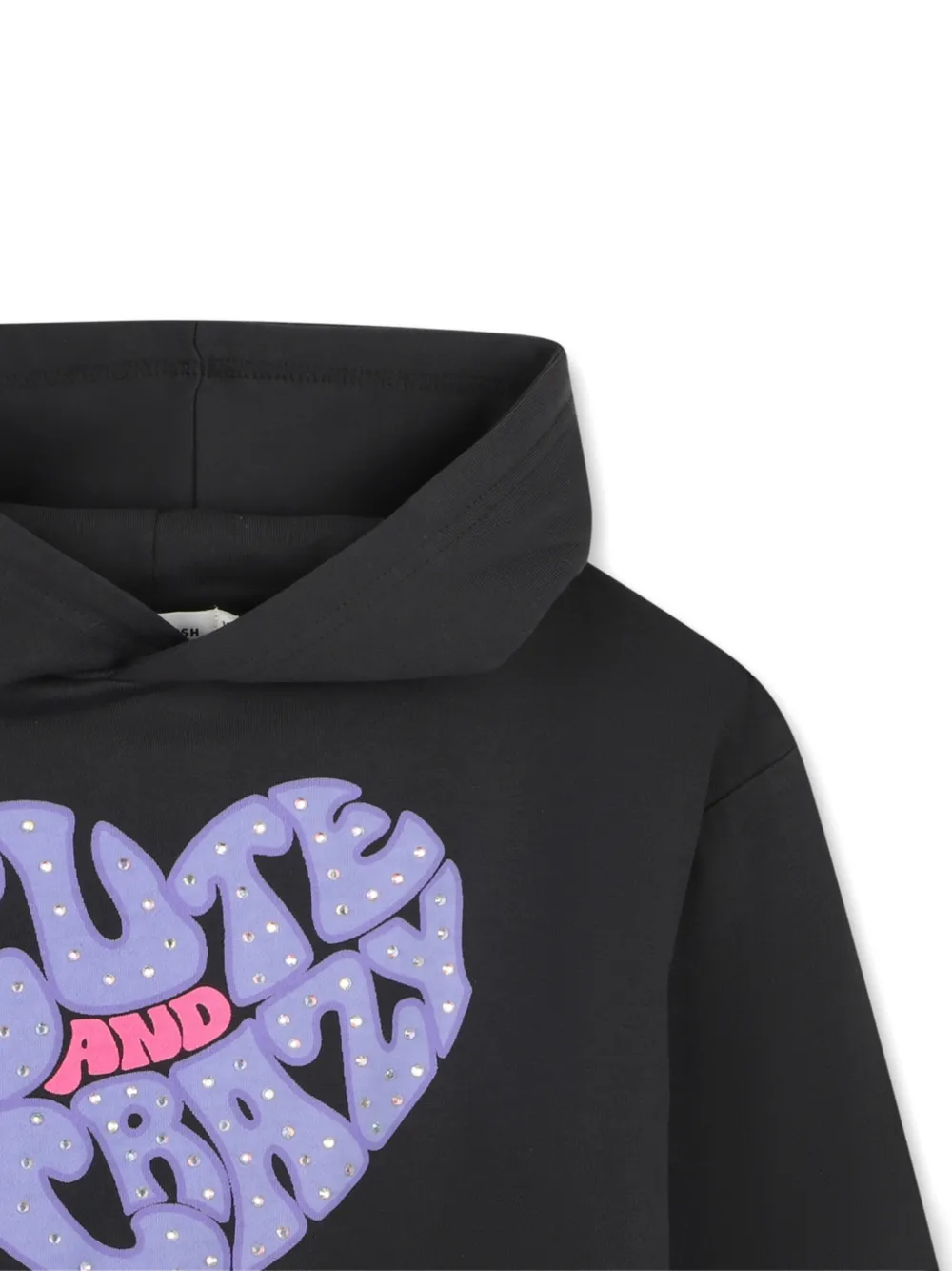 Billieblush Hoodie verfraaid met hartpatroon Zwart
