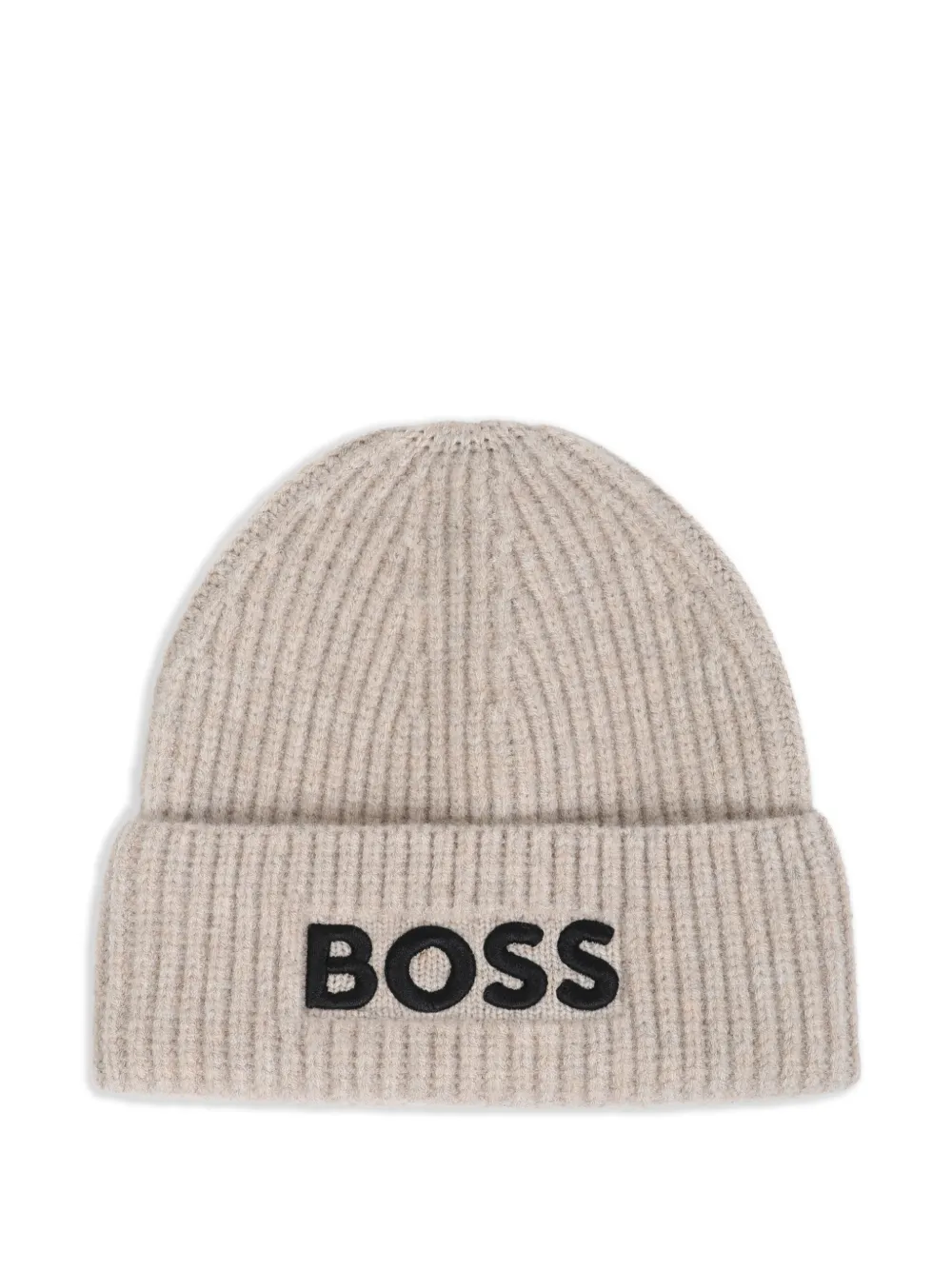 BOSS Kidswear Berretto a coste con logo - Toni neutri