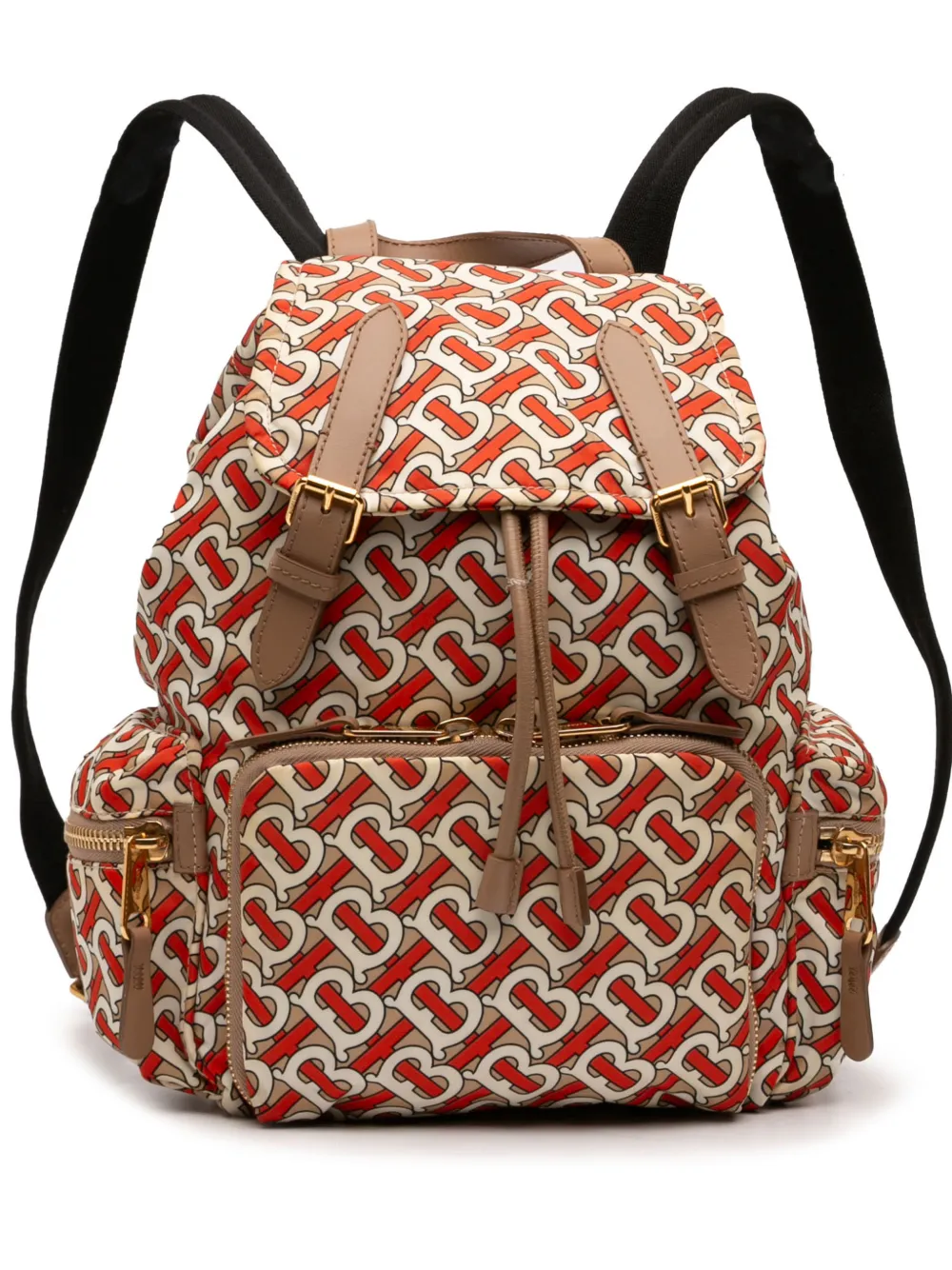 Burberry Pre-Owned 2018-2026 Medium TB Monogram Nylon backpack - Marrone