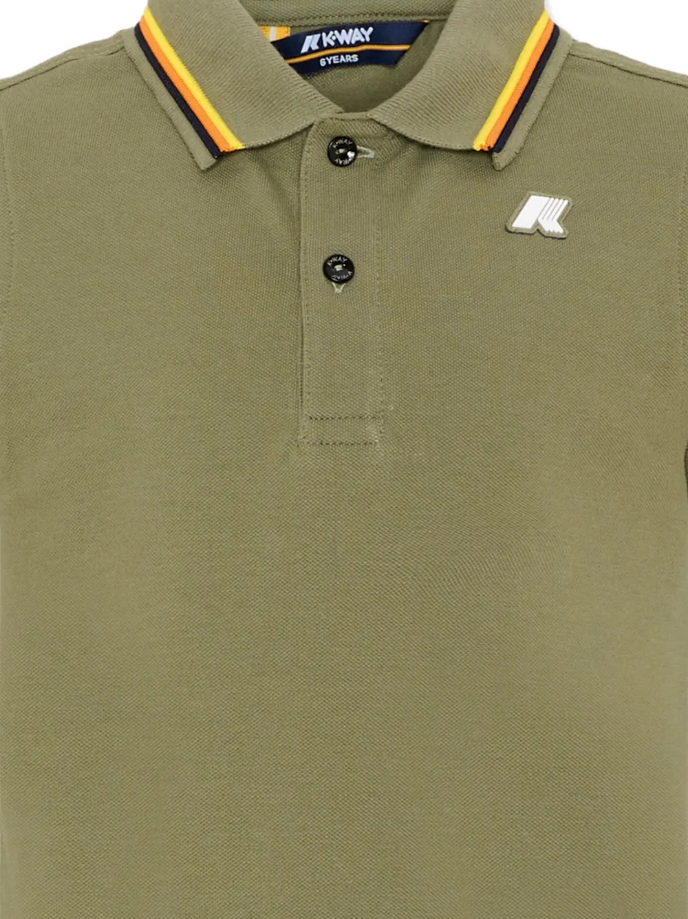 K Way Kids Vincent poloshirt met gestreepte afwerking Groen