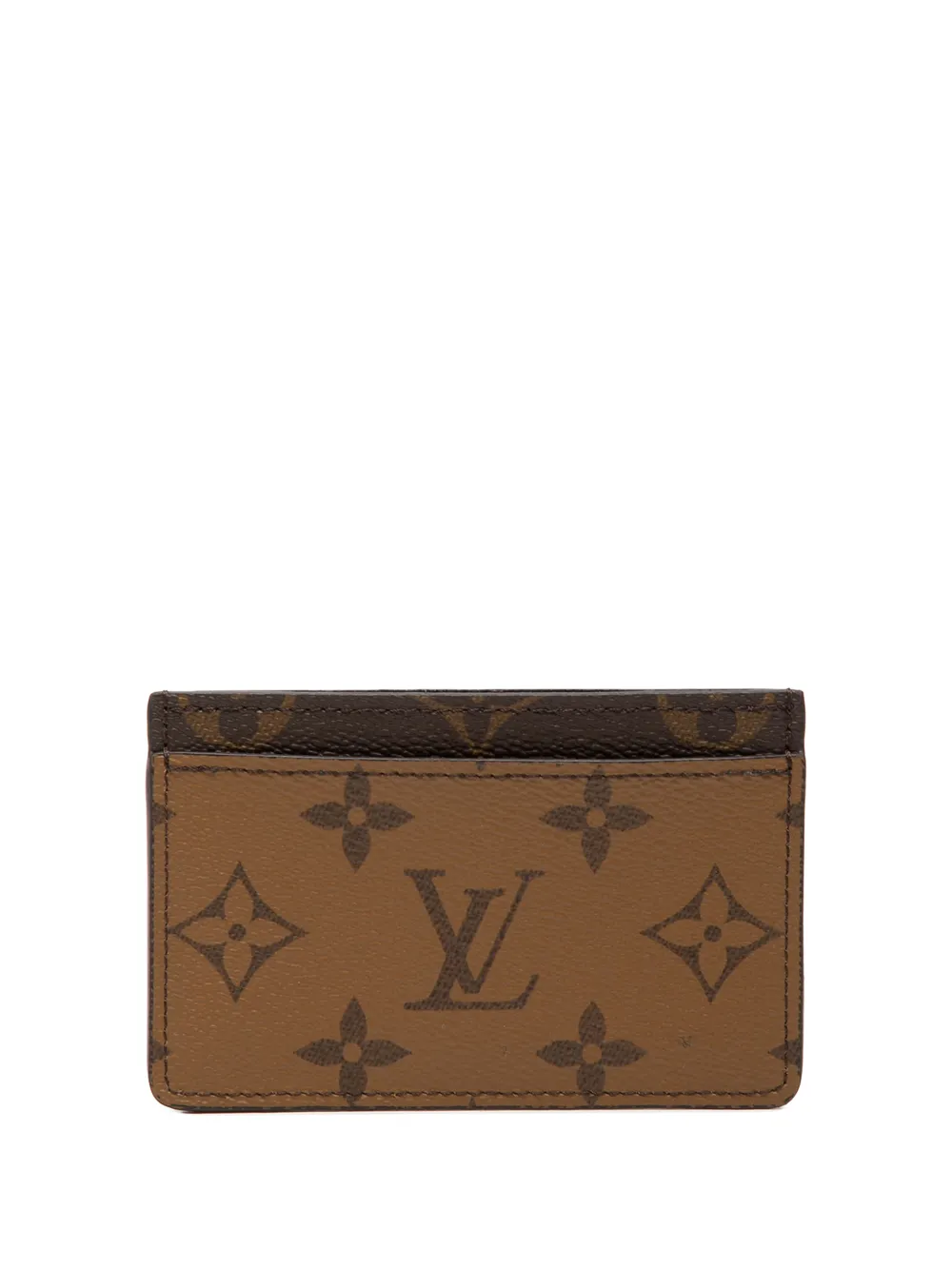 Louis Vuitton Pre-Owned 2021-2026 Monogram Reverse card holder - Marrone