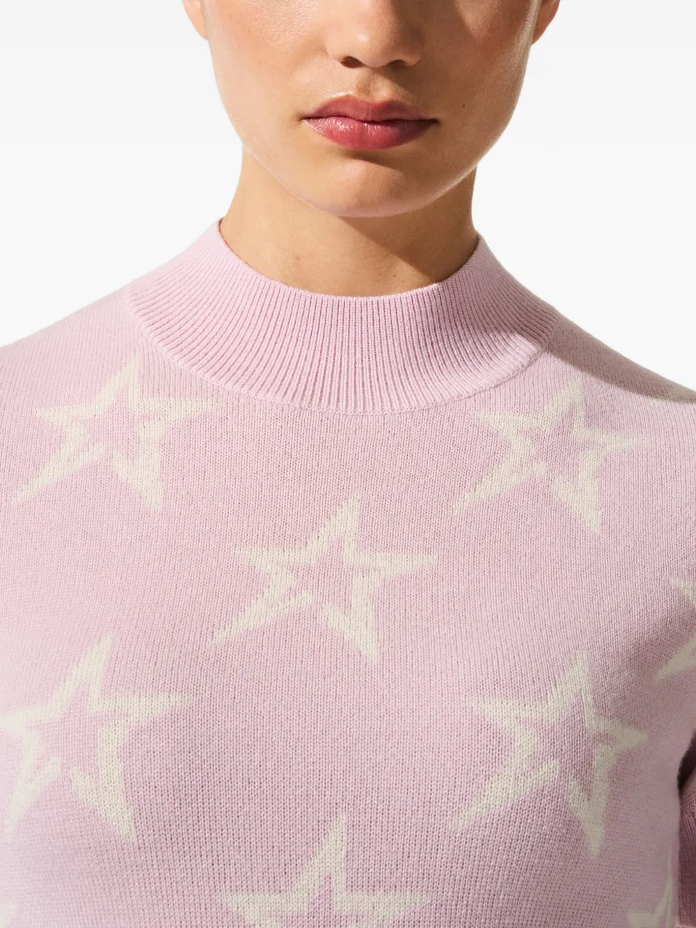 Perfect Moment Chalet T-shirt met ster intarsia Roze