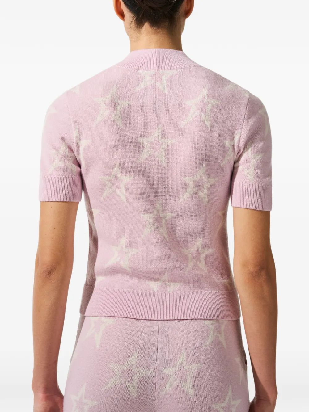 Perfect Moment Chalet T-shirt met ster intarsia Roze