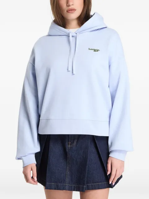 Lacoste logo-patch drawstring hoodie