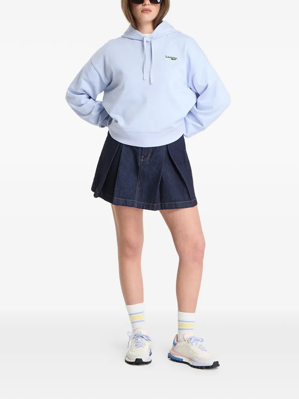 Lacoste Hoodie met logopatch Blauw