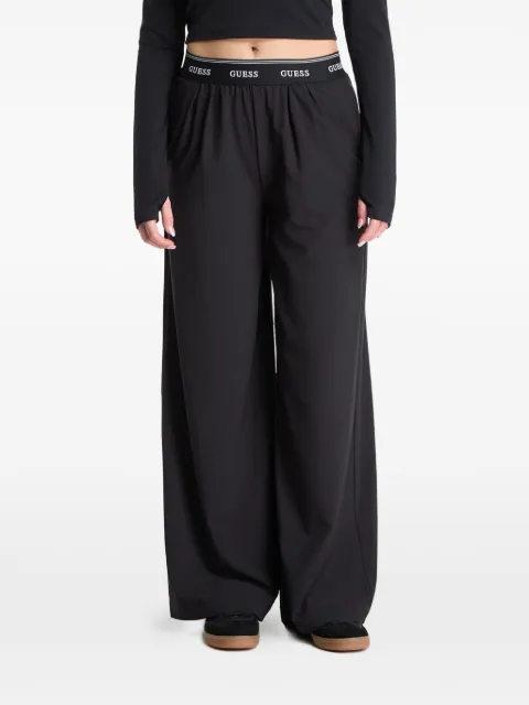 GUESS USA Selene logo-waistband wide-leg trousers