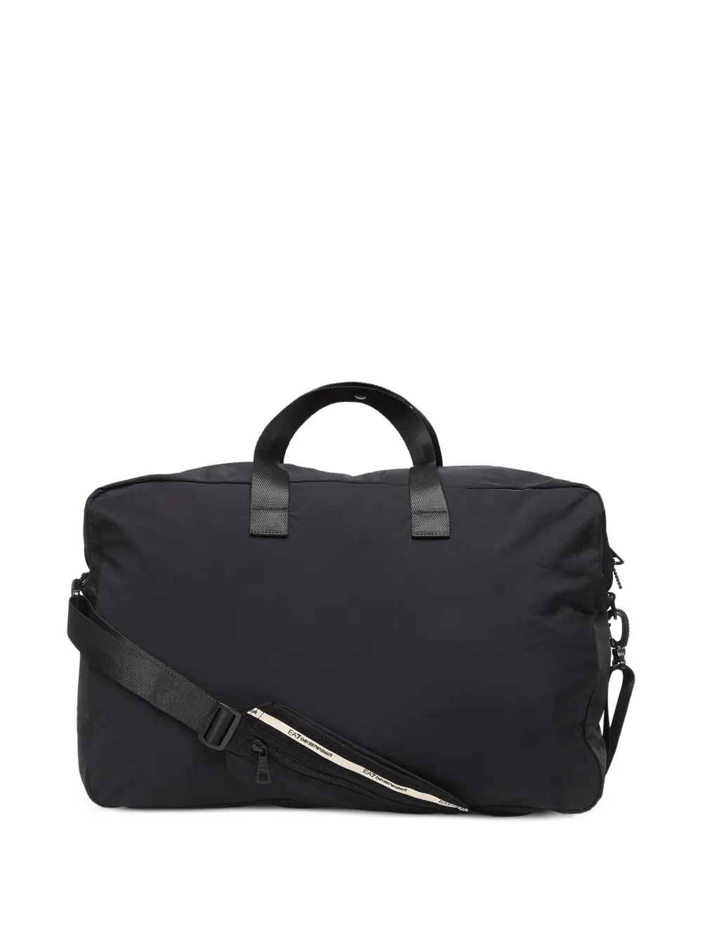 Ea7 Emporio Armani Sporttas met logoband Zwart