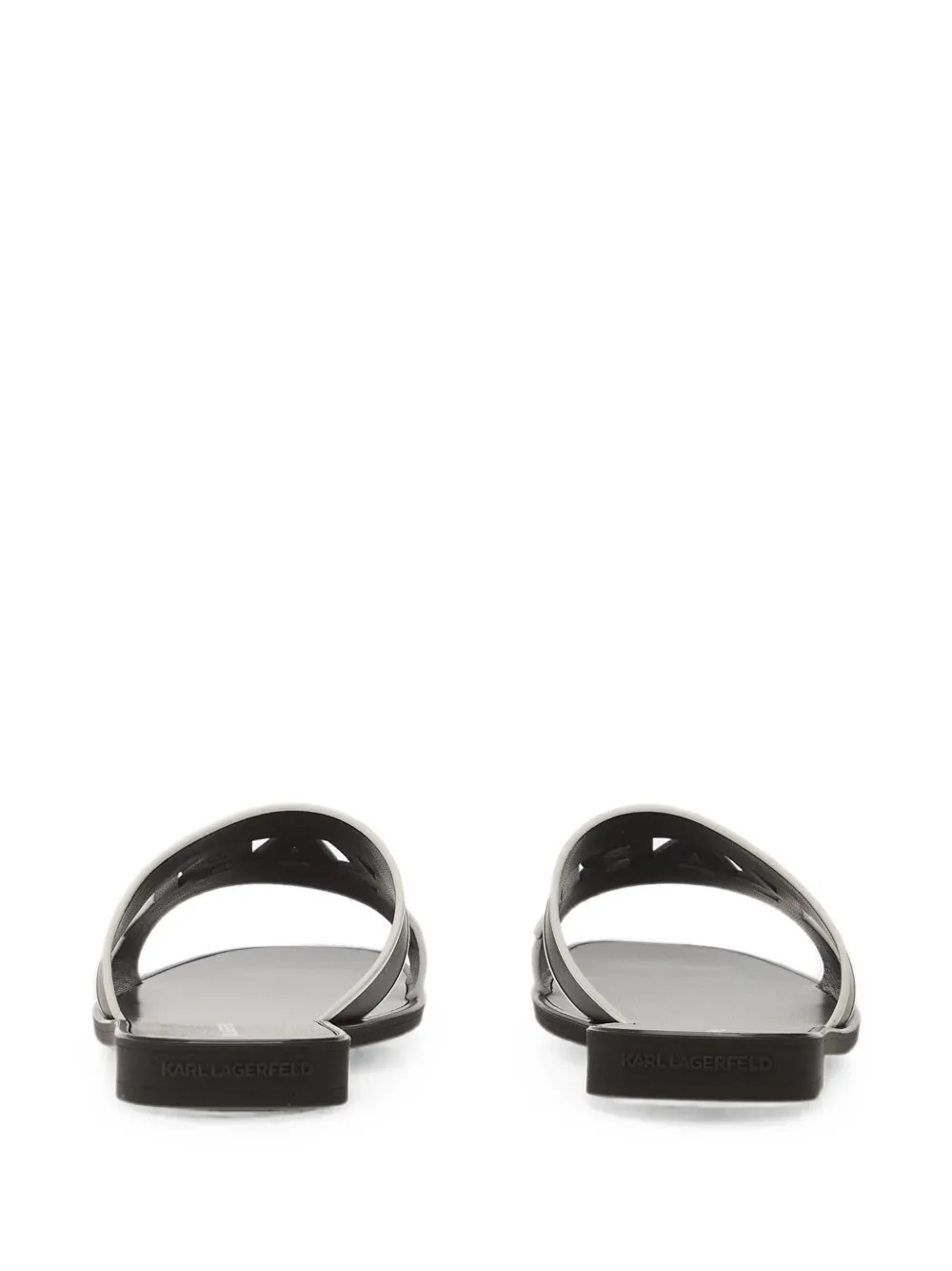 Karl Lagerfeld Jeans logo-cutout sandals Zwart