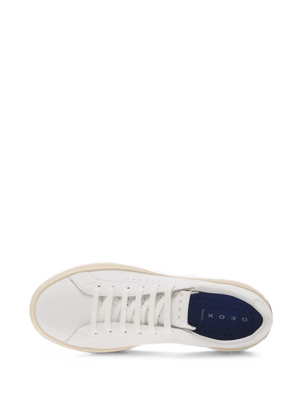 Geox Gxcp-03 leren sneakers met plateauzool Wit