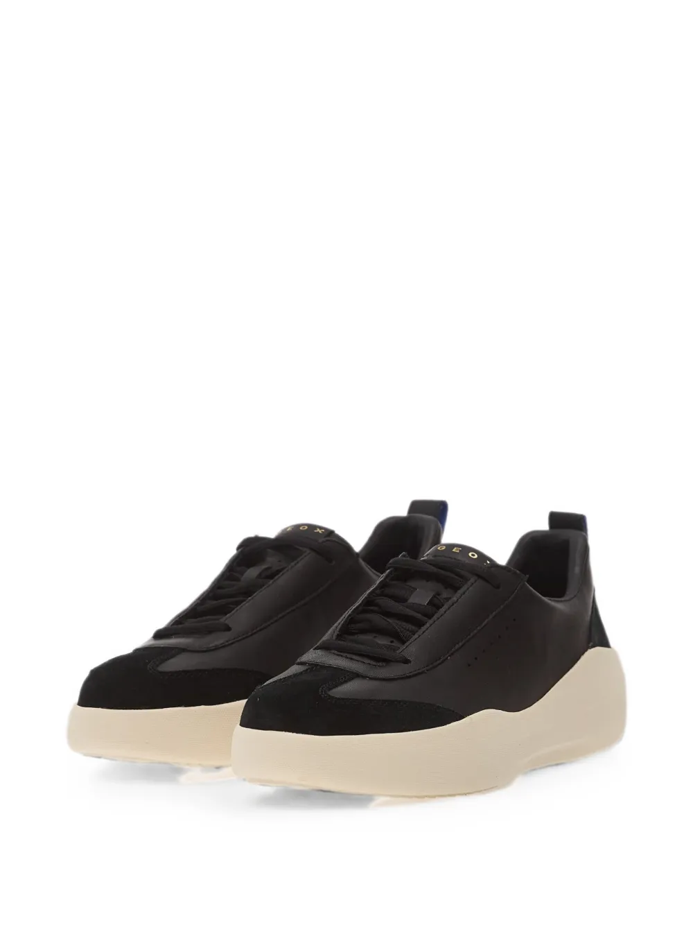 Geox GXCP-02 leren sneakers met vlakken Zwart
