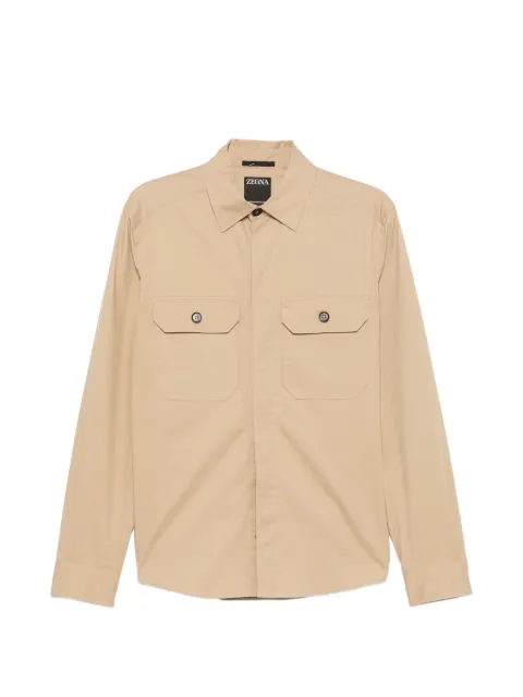 Zegna flap-pocket shirt