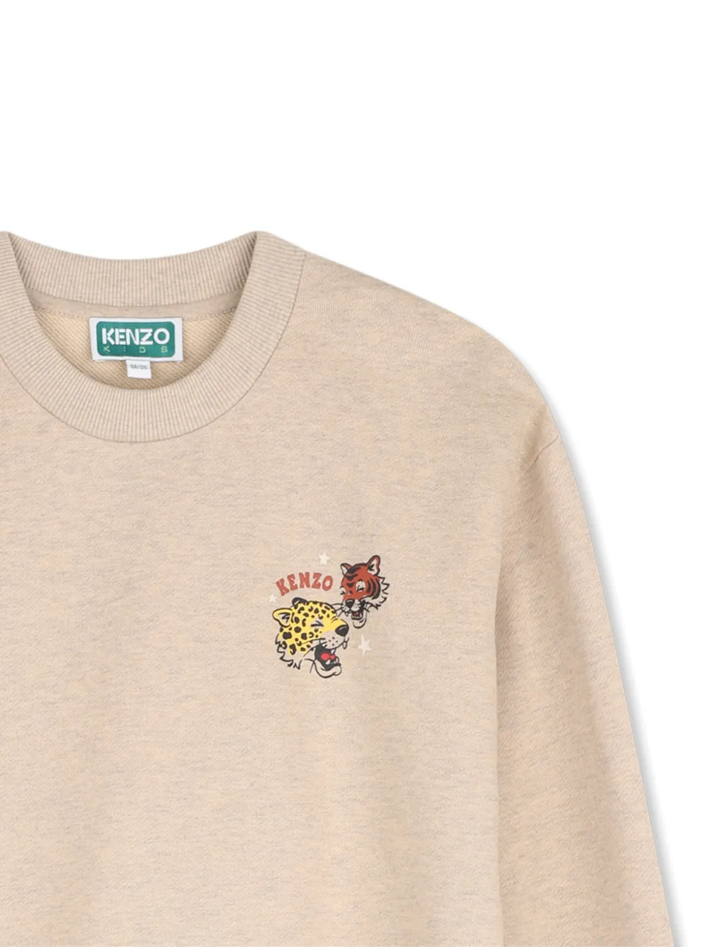 Kenzo Kids grafische print sweater met pootje Beige