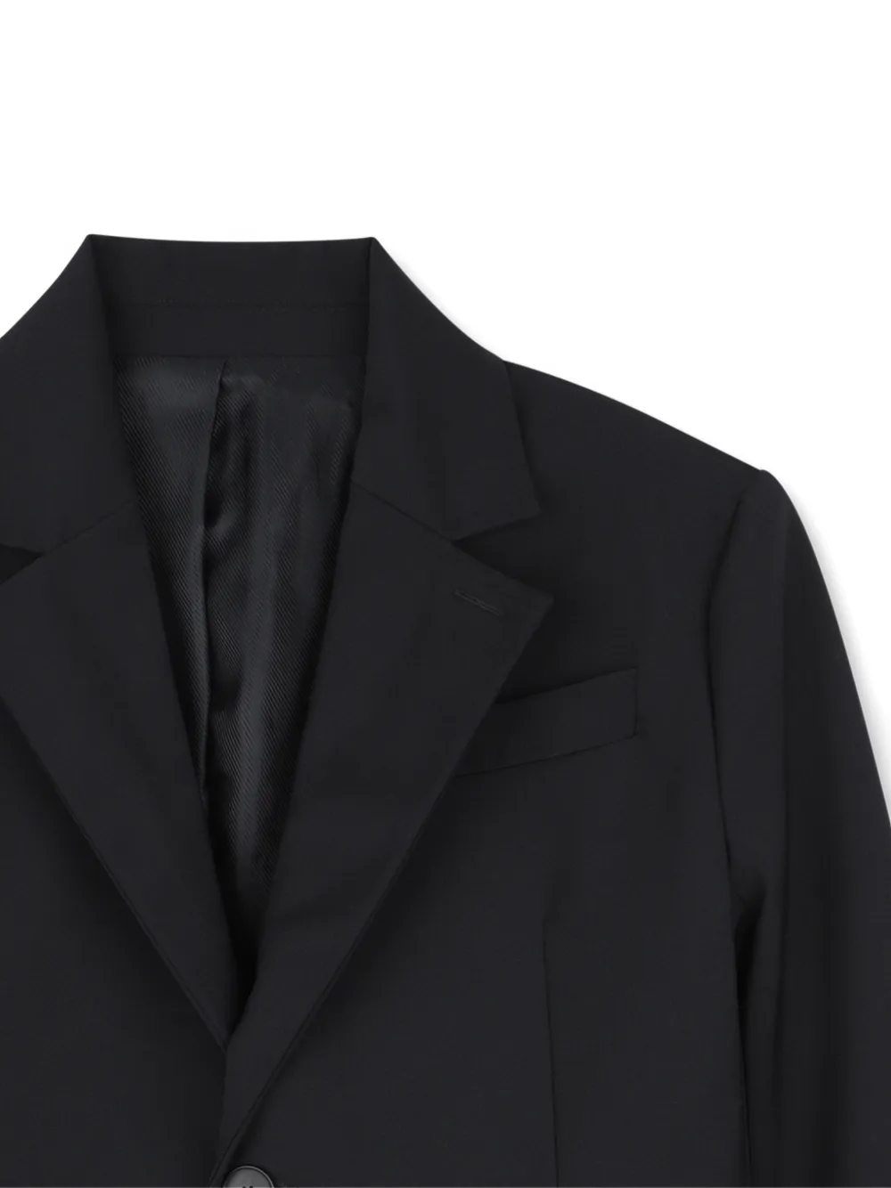 Givenchy Kids Jack met logo-patch en enkele rij knopen Zwart