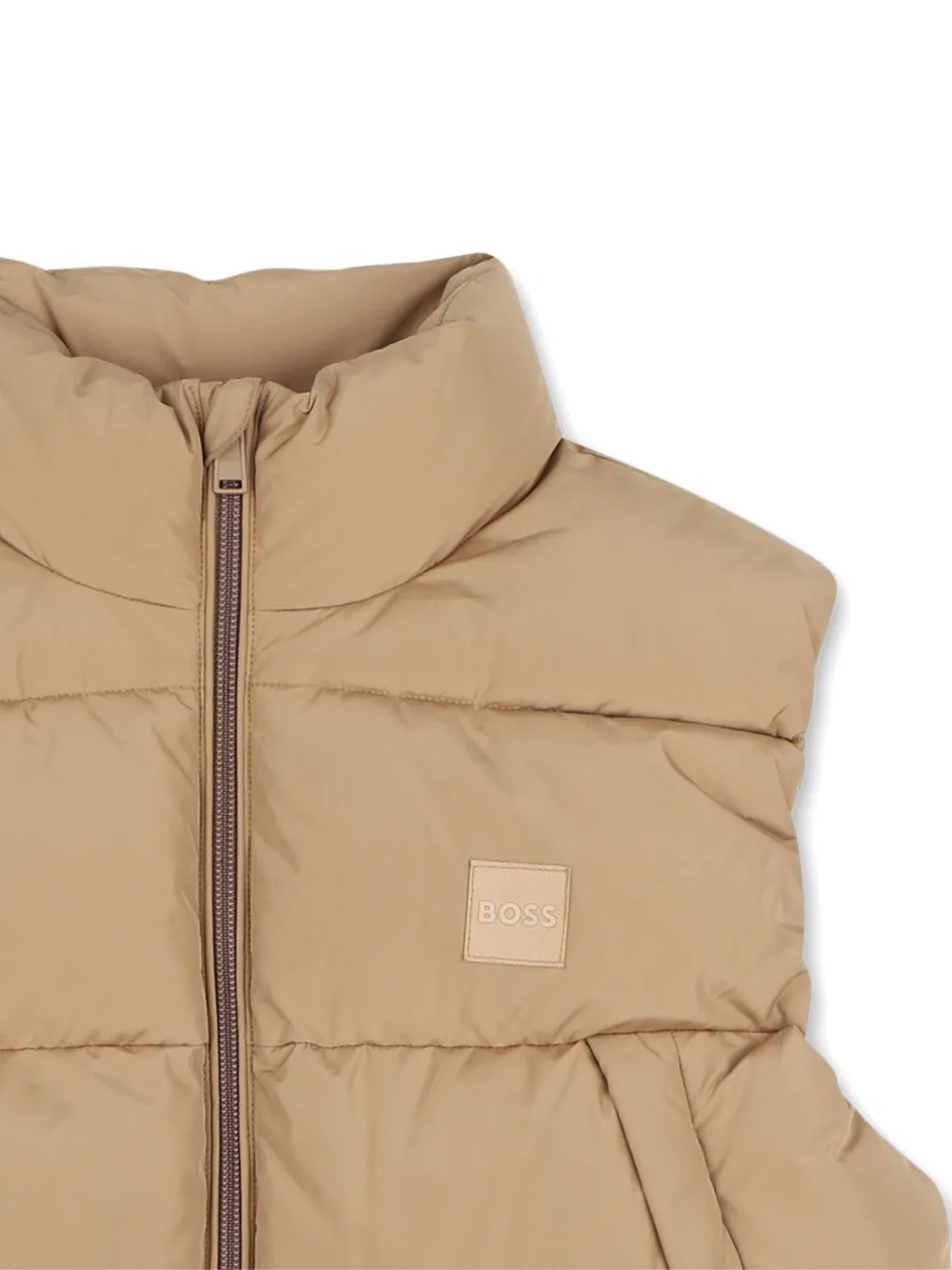 BOSS Kidswear Gewatteerd mouwloos gilet Bruin