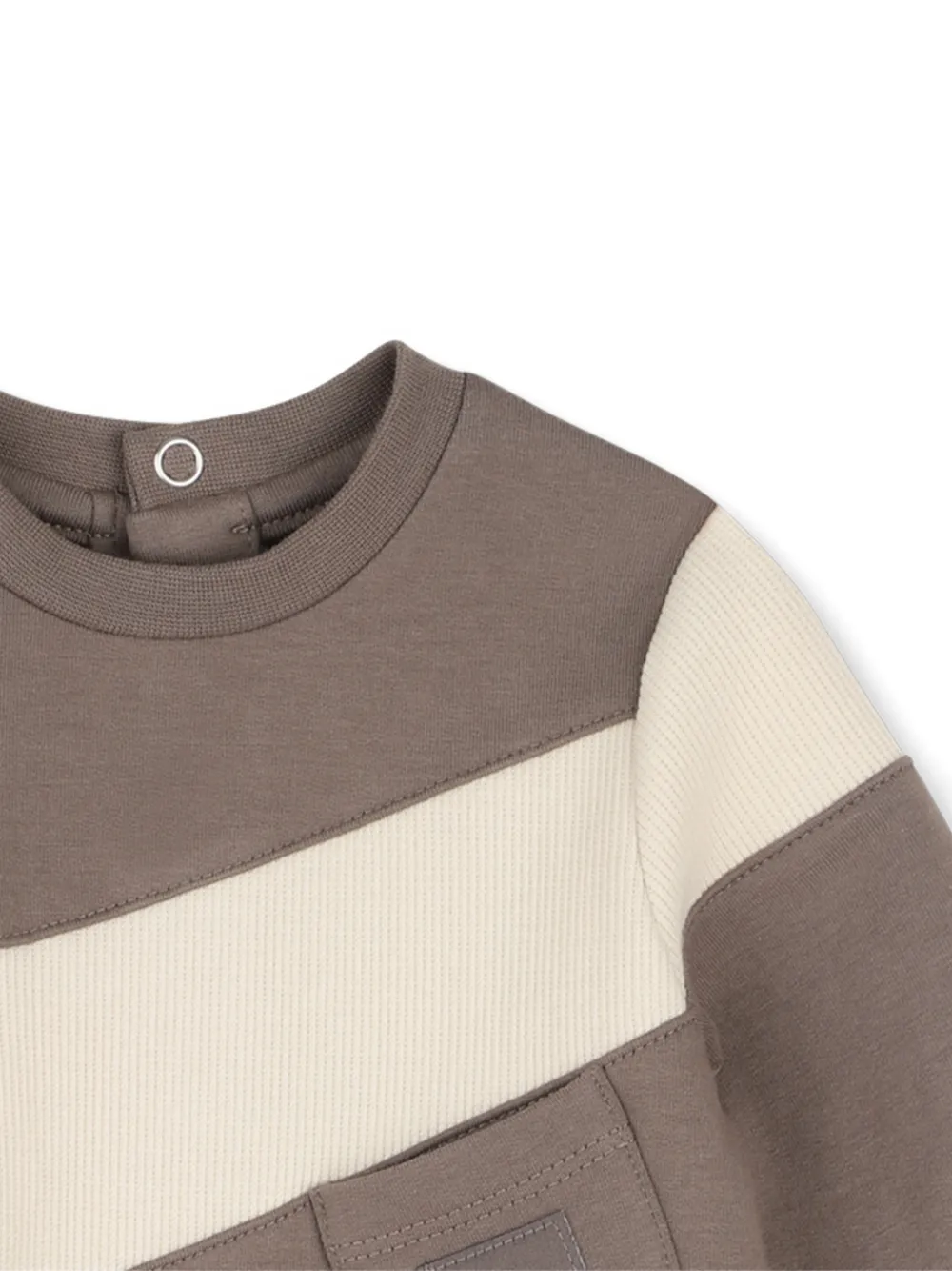 BOSS Kidswear Pyjama met logo-patch en vlakken Bruin