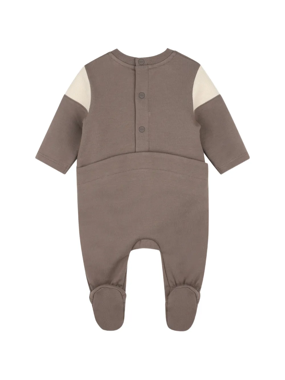 BOSS Kidswear Pyjama met logo-patch en vlakken Bruin