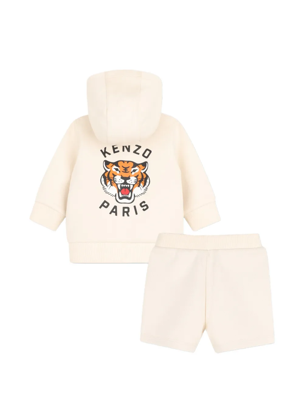 Kenzo Kids Tiger hoodie en shorts Beige