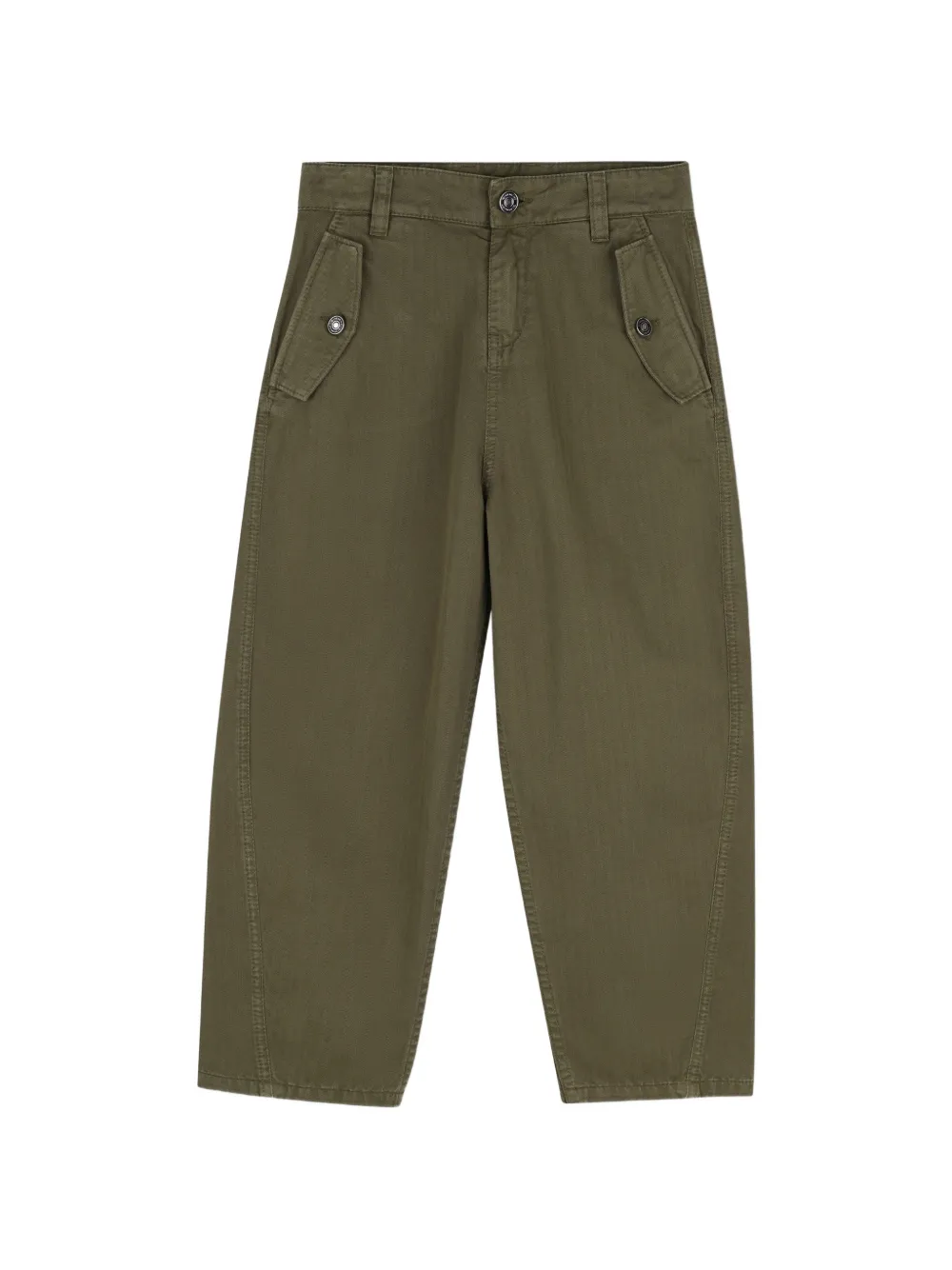 Givenchy Kids logo-embroidered button-pocket trousers - Verde