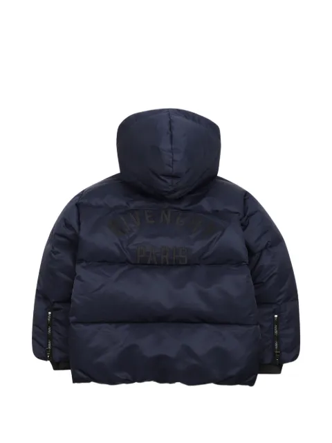 Givenchy Kids 로고 자수 후드 패딩 자켓