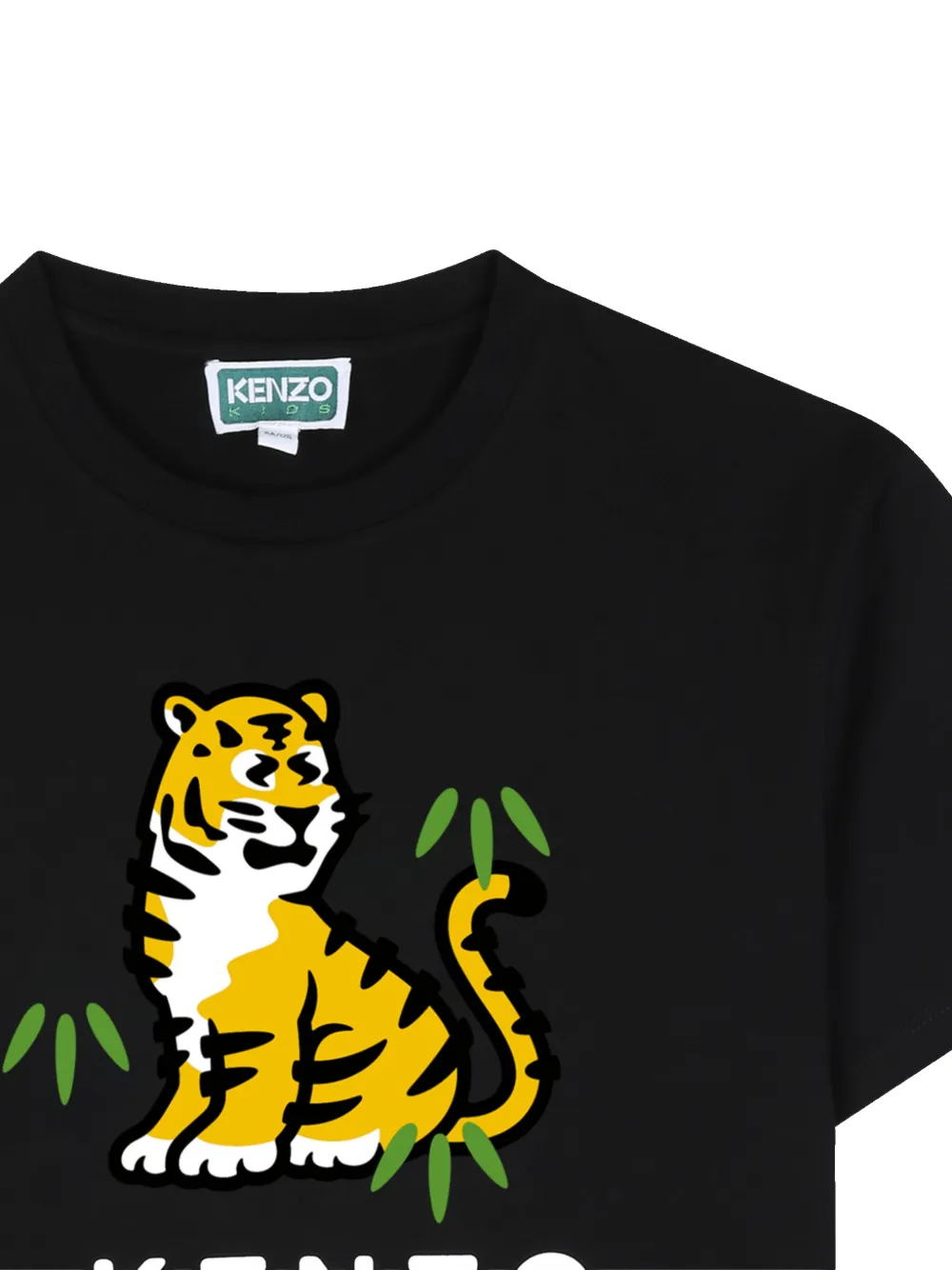 Kenzo Kids tiger-print logo-print T-shirt | Black | FARFETCH