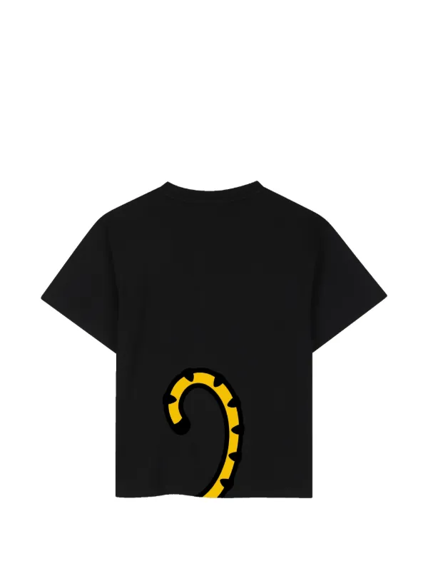 新作KENZO タイガーロゴ ブラック Tシャツ　キッズ　130 Kenzo Kids tiger-print logo-print T-shirt | Black | FARFETCH