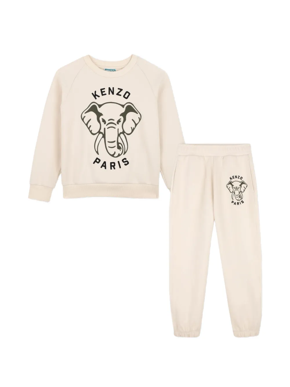 Kenzo Kids Tuta sportiva con stampa - Toni neutri