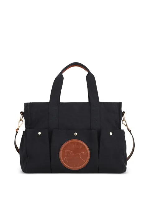 Chloé Kids horse-patch canvas changing bag set