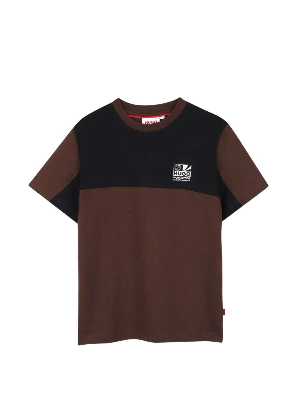 HUGO KIDS T-shirt con logo - Marrone