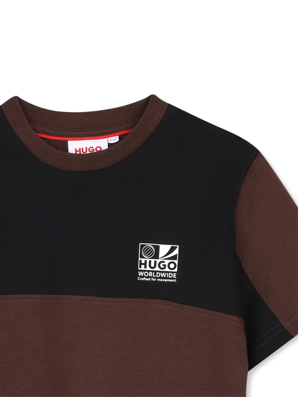 HUGO KIDS T-shirt met logoprint Bruin