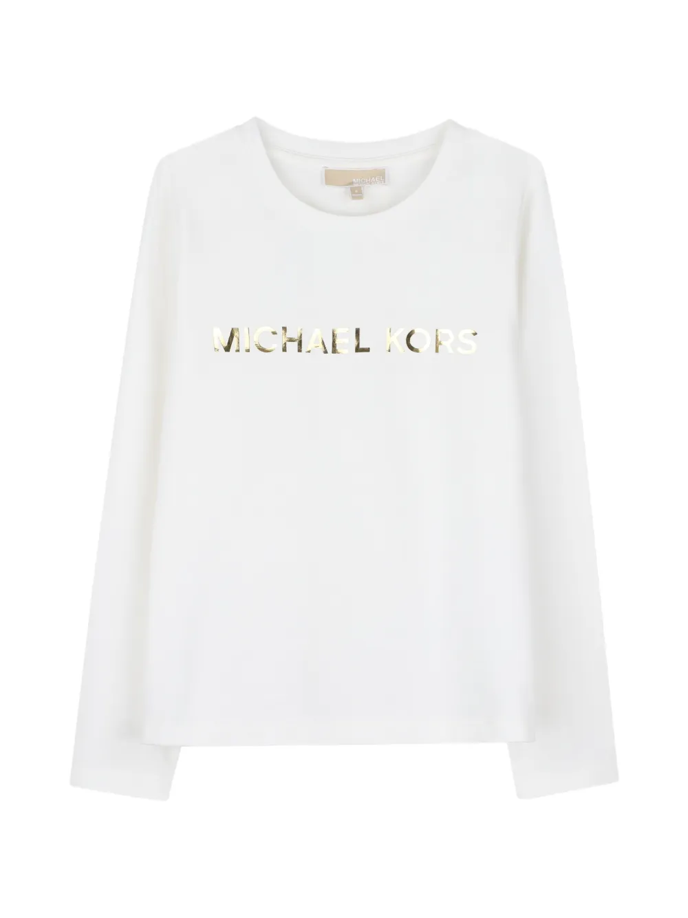 Michael Kors Kids T-shirt a maniche lunghe con logo - Bianco