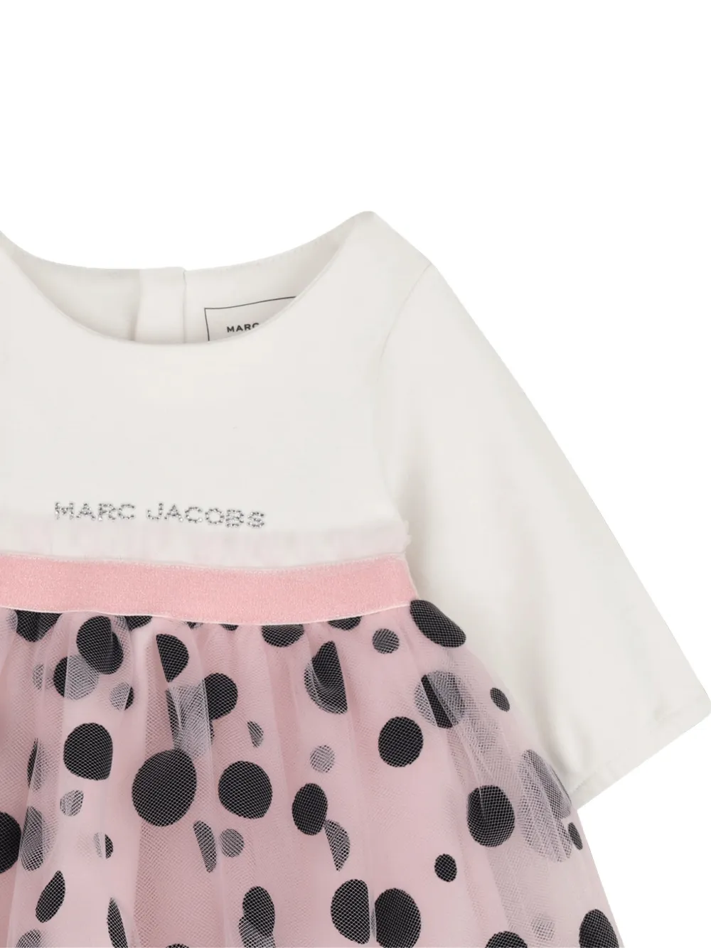 Marc Jacobs Kids Jurk met stippen en tulen rok Wit