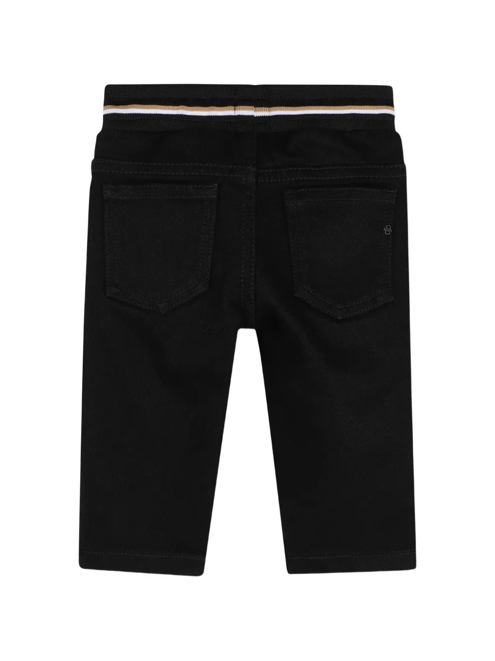 BOSS Kidswear Jeans met trekkoordtaille Zwart
