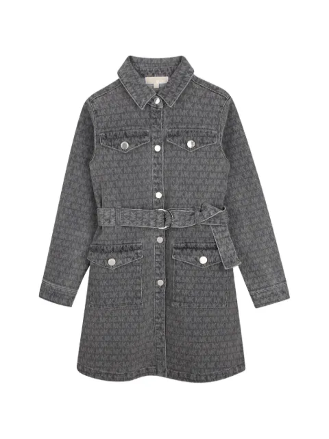 Michael Kors Kids monogram-pattern belted casual dress