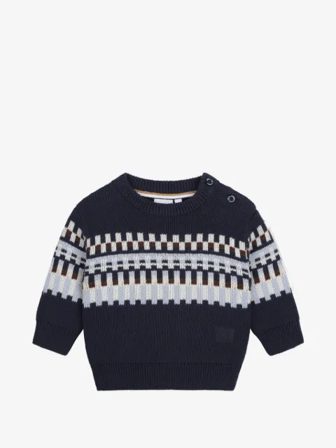 BOSS Kidswear Fair Isle-knit sweater