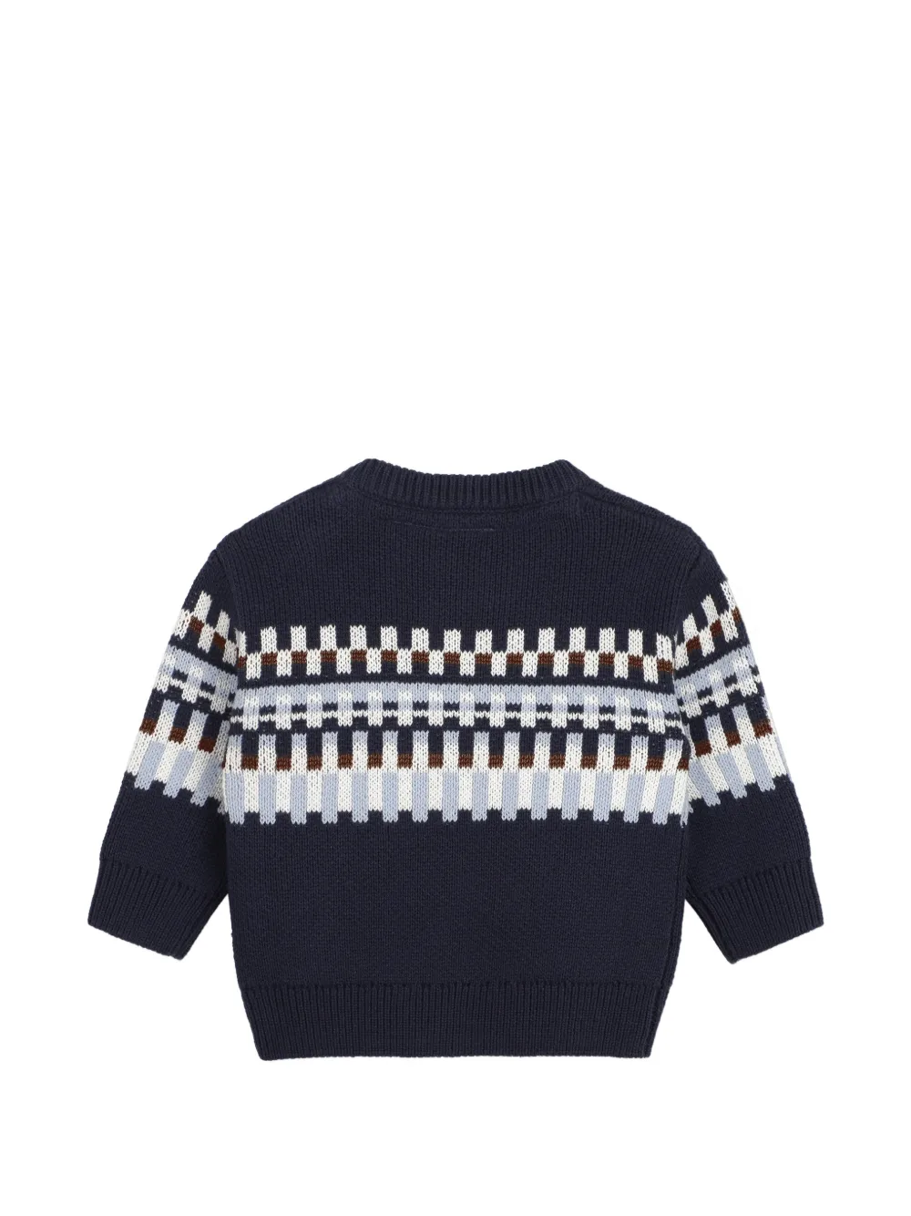 BOSS Kidswear Fair Isle gebreide trui Blauw