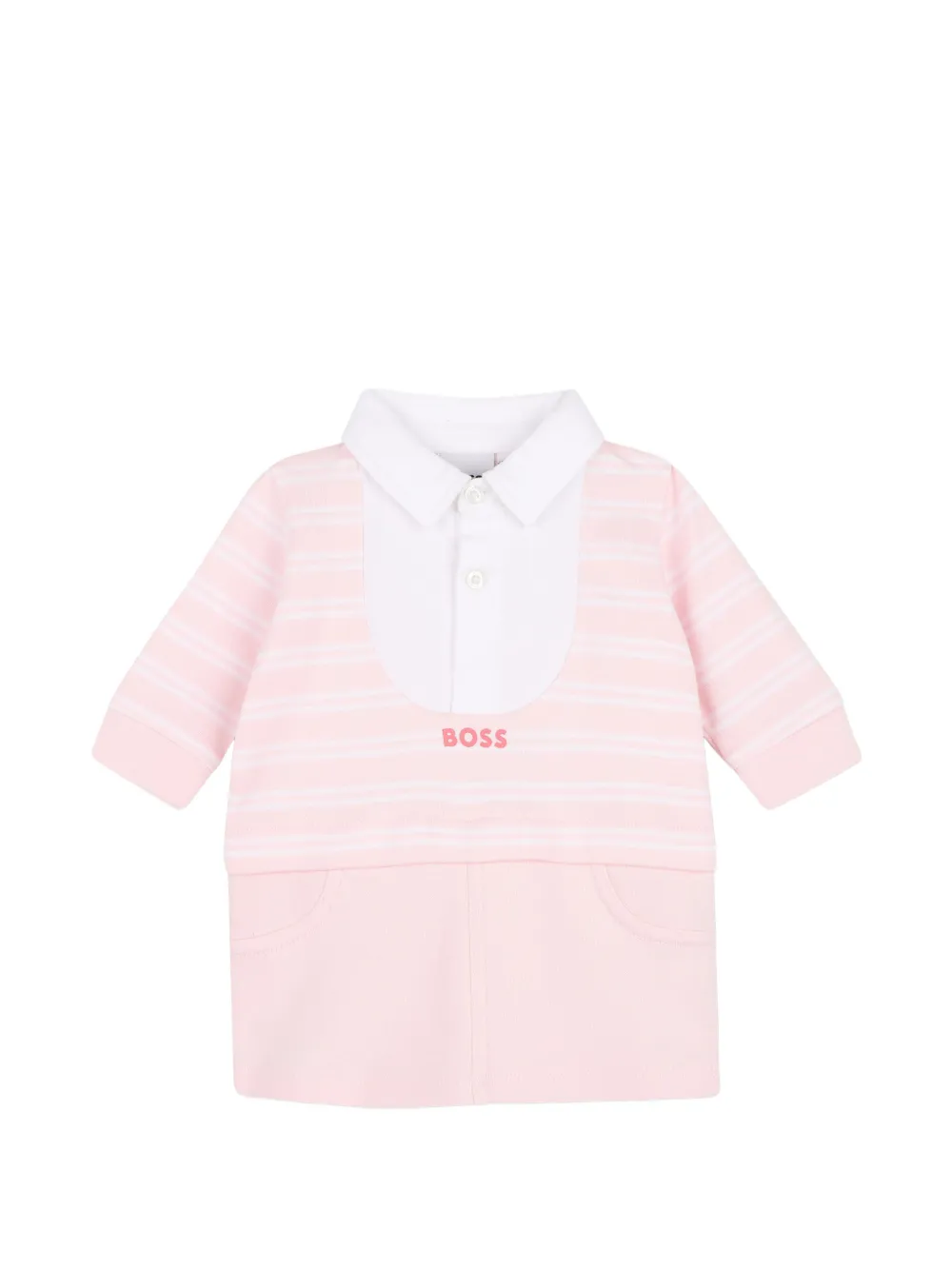 BOSS Kidswear Gestreepte jurk Roze