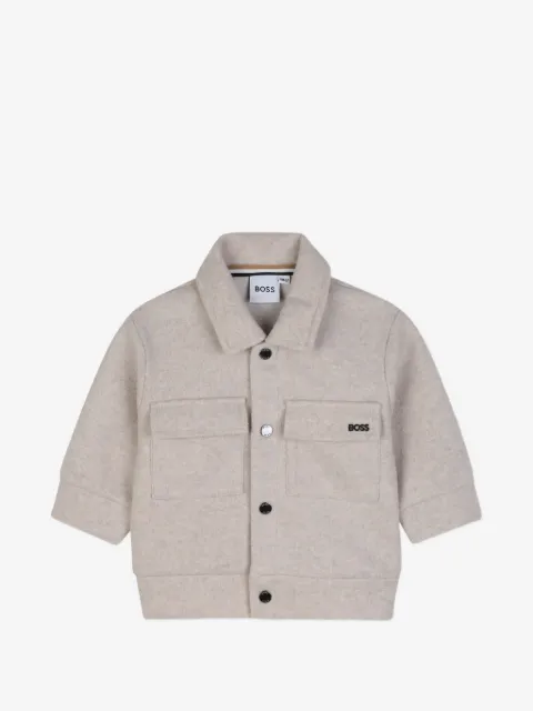BOSS Kidswear logo-plaque bomber jacket