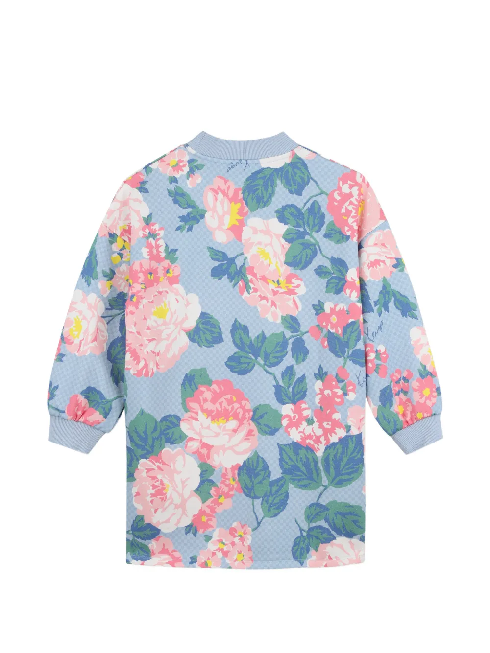 Kenzo Kids Jurk met bloemenprint Blauw